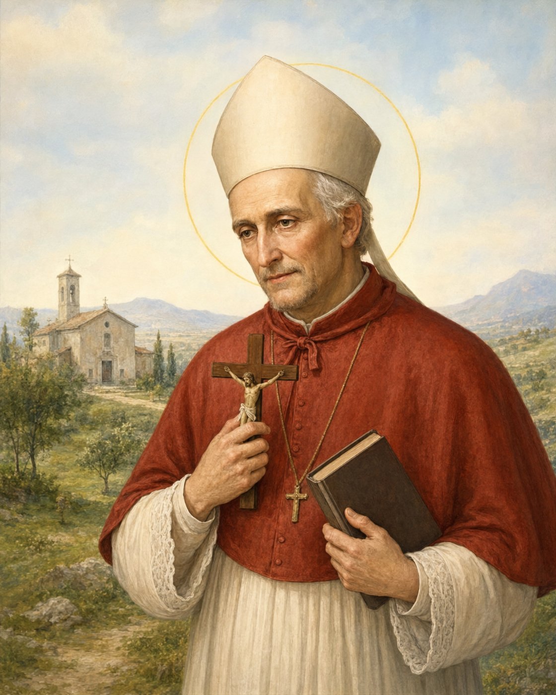Imagem devocional de Santo Afonso Maria de Ligório