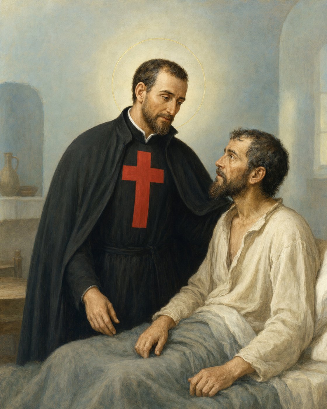 Imagem devocional de São Camilo de Lellis