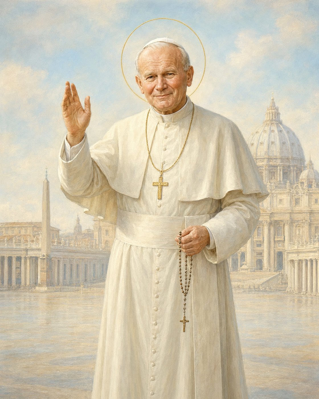 Imagem devocional de São João Paulo II
