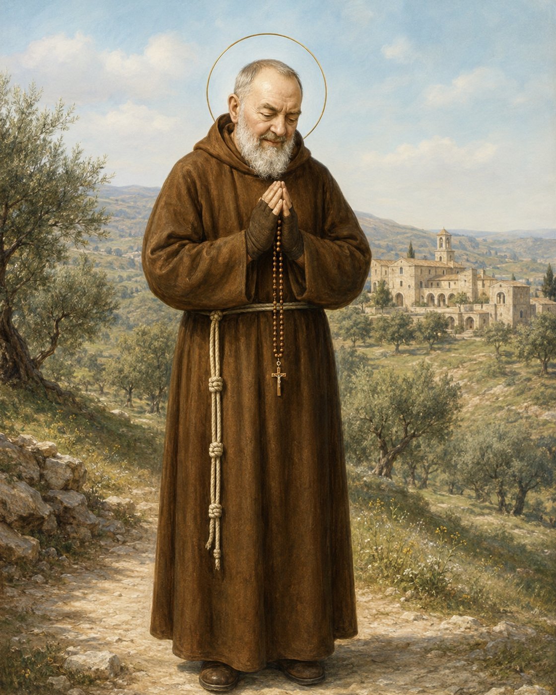 Imagem devocional de São Pio de Pietrelcina
